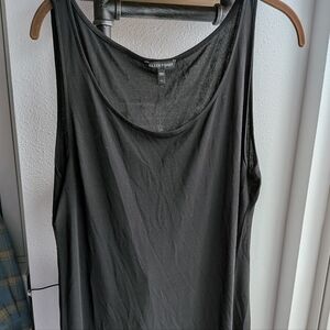 Eileen Fisher Black Silk Tank - Minimalist Capsule Staple - Size Large